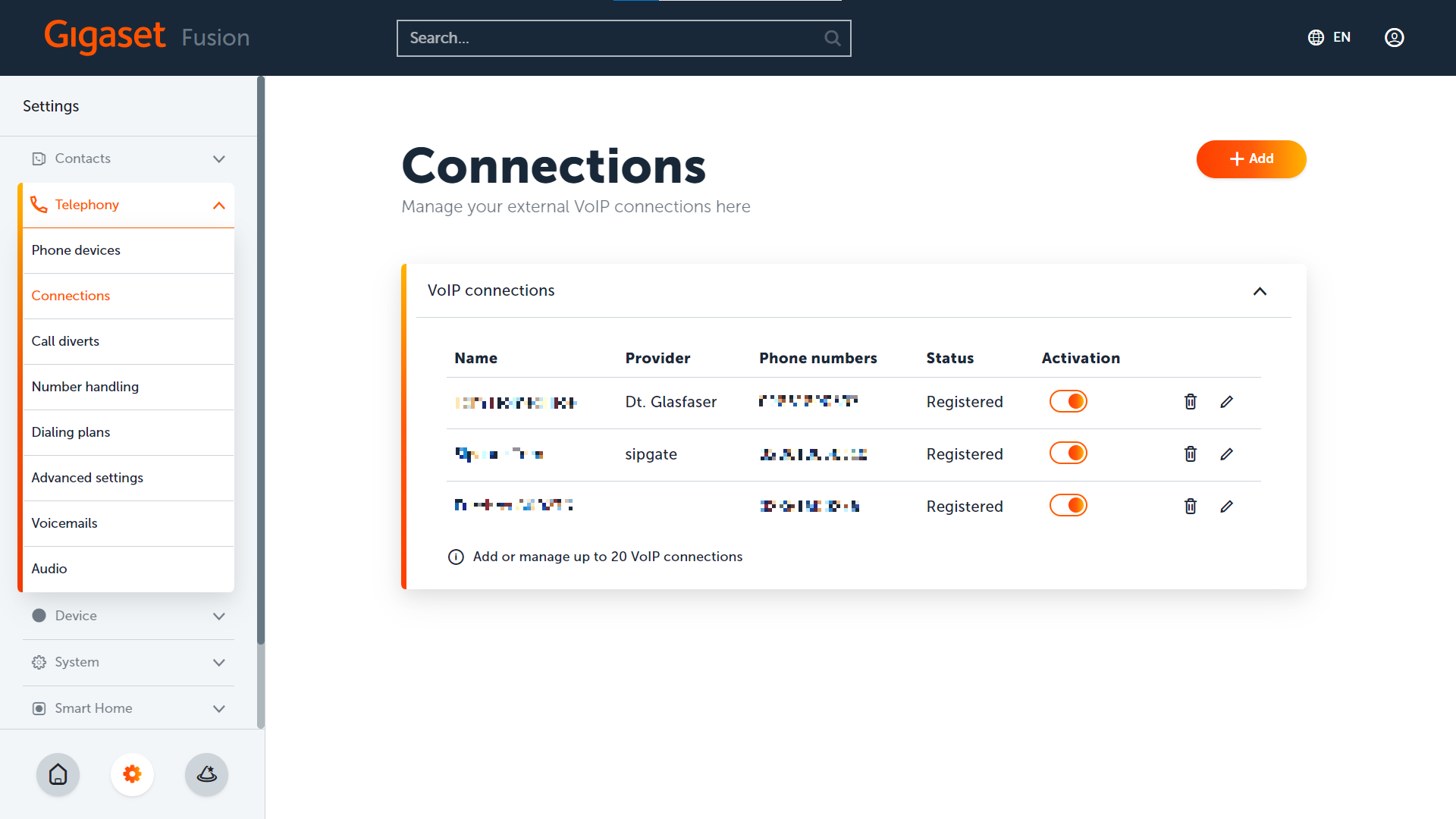 Gigaset PRO - Public Wiki > Installation Guide - VoIP connections > WebUI-Telephony-VoIPConnection01.png