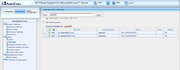 Gigaset PRO - Public Wiki > AudioCodes > Audiocodes_add_user.png