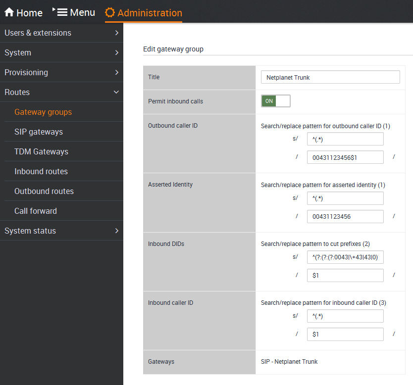Gigaset PRO - Public Wiki > Interop T440/T640 Netplanet Trunk > EN_Gatewaygroup.PNG