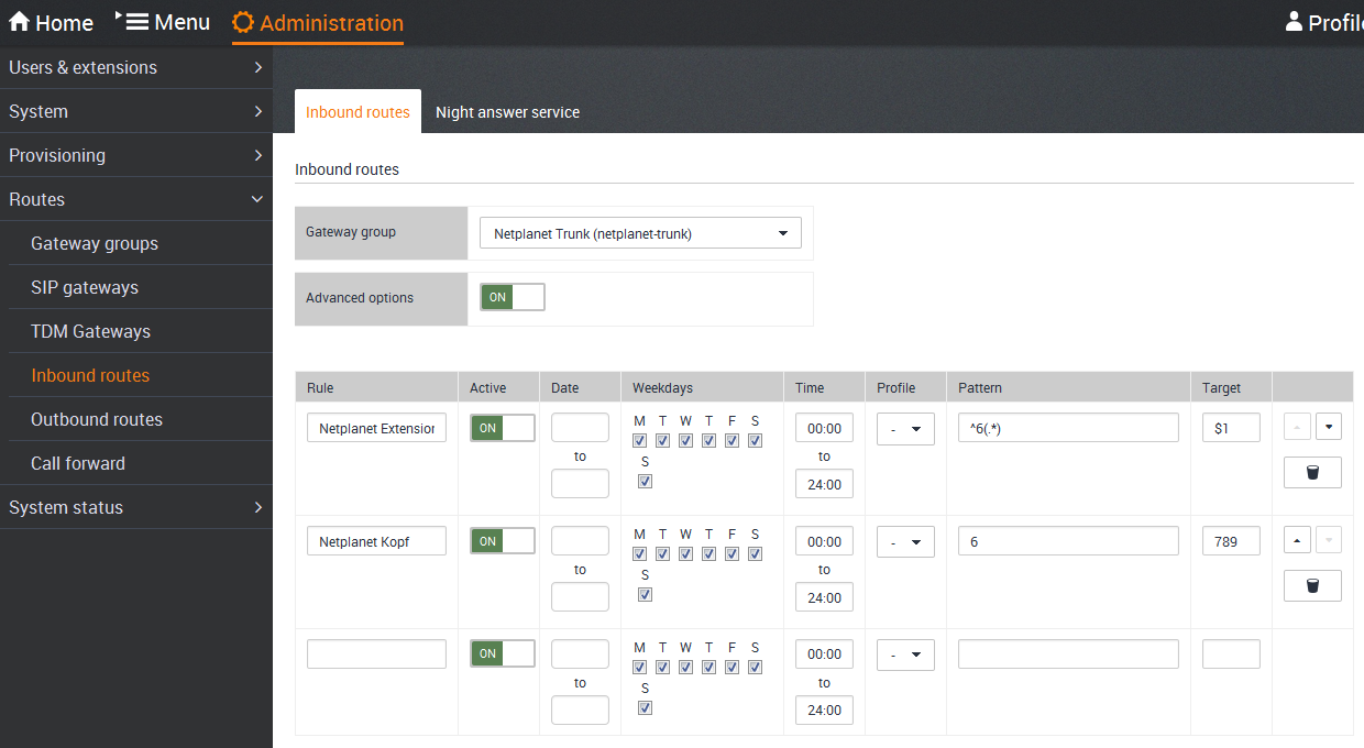 Gigaset PRO - Public Wiki > Interop T440/T640 Netplanet Trunk > EN_inbound_routing.PNG
