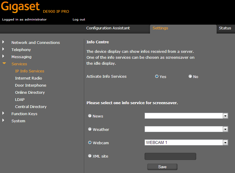 Gigaset PRO - Public Wiki > DE700/900 - Doorintercom (video) / Camera as Screensaver > DE900_700_InfoServ_webcam.png