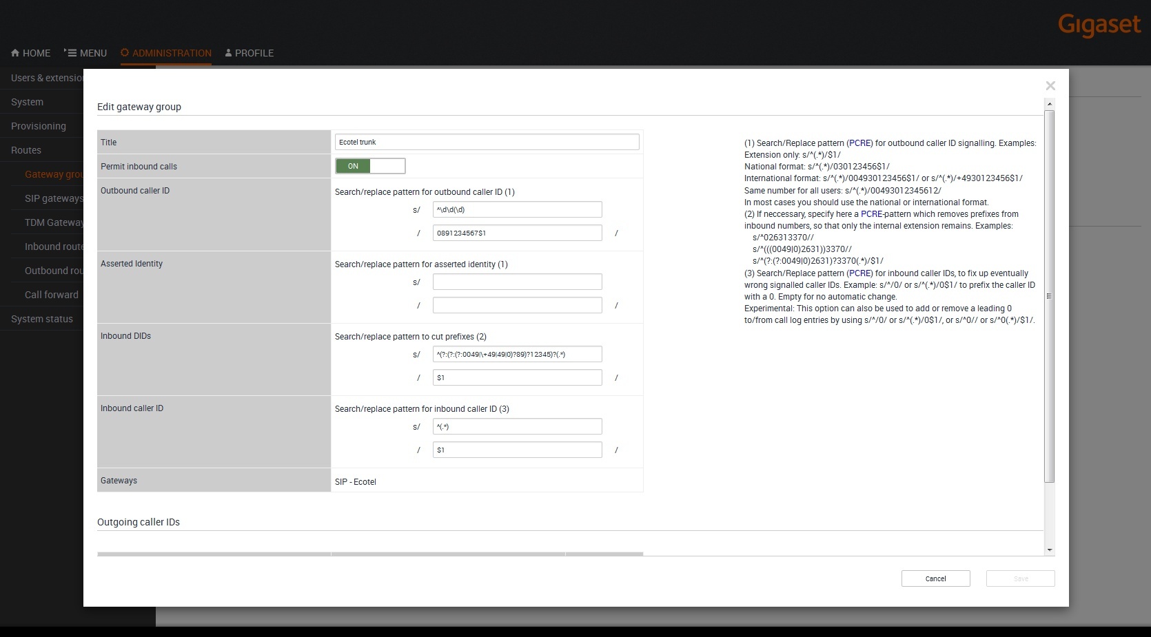 Gigaset PRO - Public Wiki > Interop T440/T640 2.0 ECOTEL VoIP-Trunk > Ecotel_trunk_01.jpg