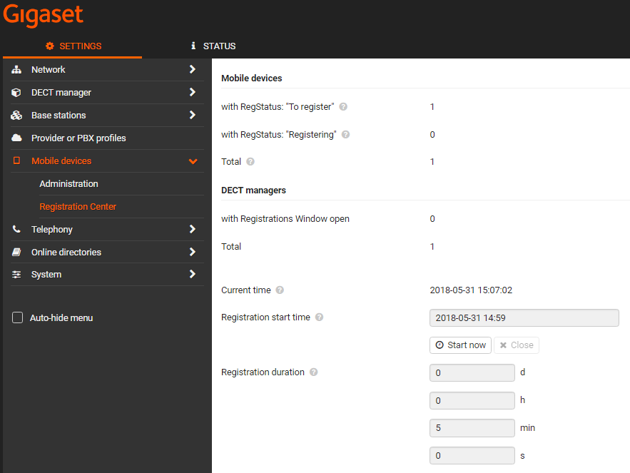 Gigaset PRO - Public Wiki > FAQ Nx70 - Auto provisioning: Start DECT registration > N870_Reg_Center.png